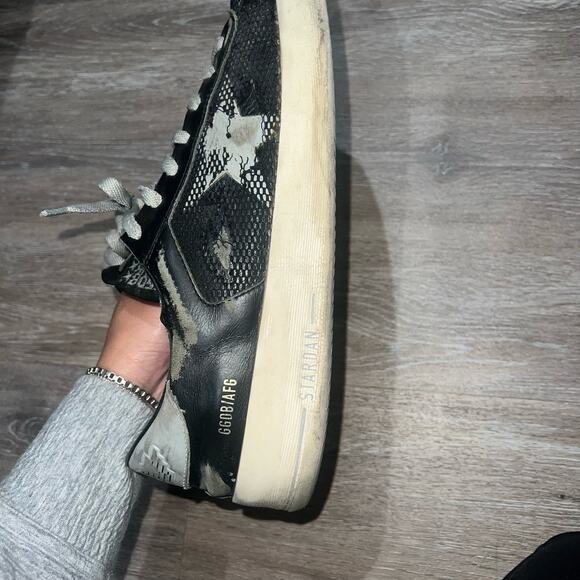 Golden Goose Black and Cream Stardan Trainer Shoes Size 44 - Picture 4 of 11